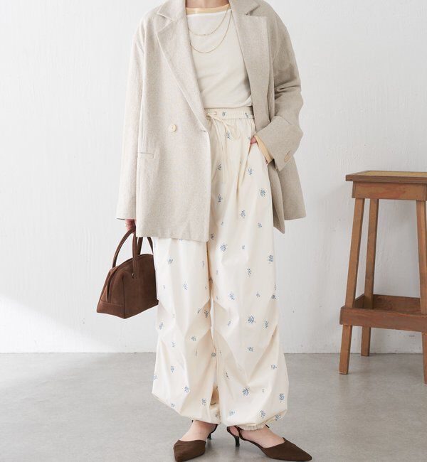  「コットンリネンオーバーダブルジャケット」|テーラードジャケット|