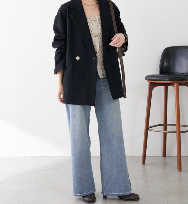  「コットンリネンオーバーダブルジャケット」|テーラードジャケット|