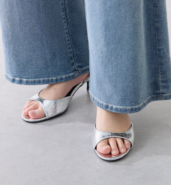  「【PAPILLONNER/パピヨネ】メタリックラウンドサンダル」|サンダル|
