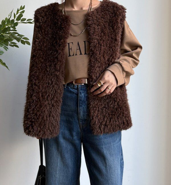  「フェイクカシミヤファーベスト」|ベスト・ジレ|