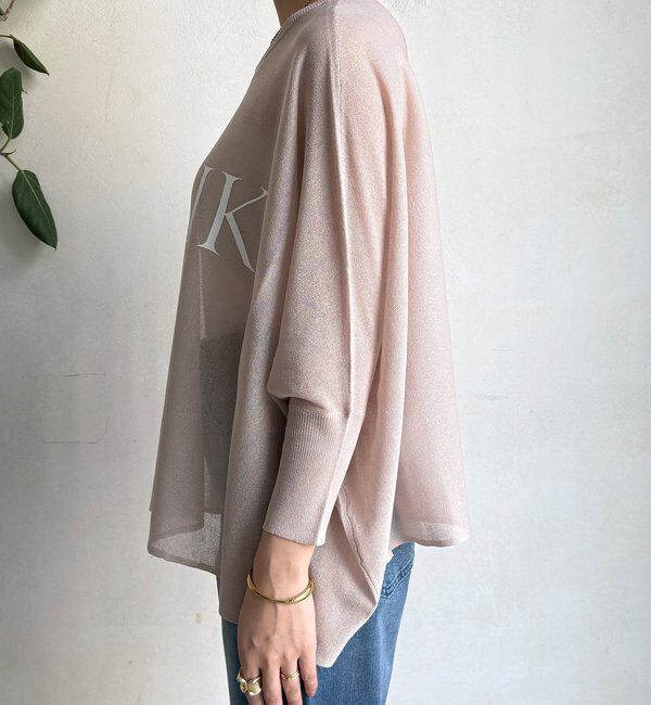  「シアー天竺ロゴポンチョニット」|ニット・セーター|