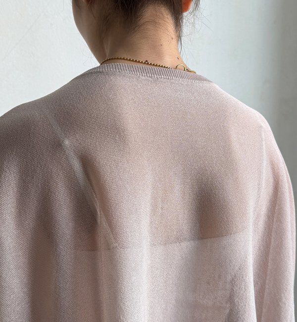  「シアー天竺ロゴポンチョニット」|ニット・セーター|