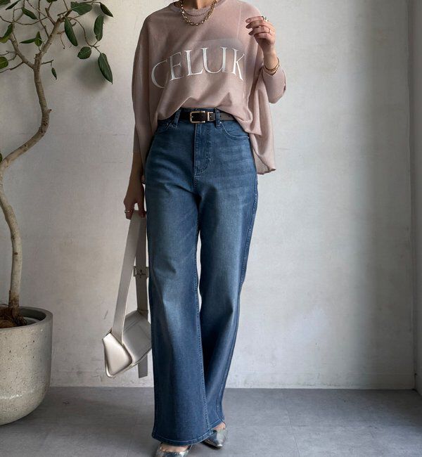  「シアー天竺ロゴポンチョニット」|ニット・セーター|