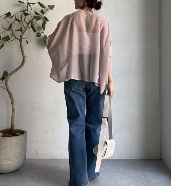  「シアー天竺ロゴポンチョニット」|ニット・セーター|