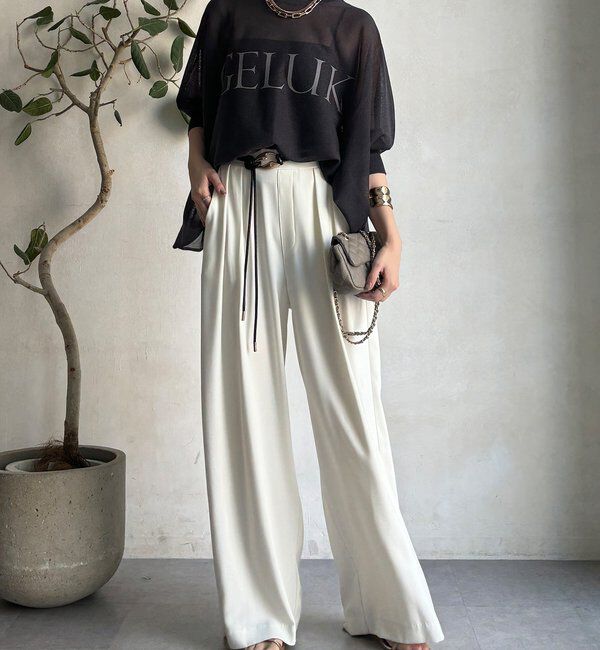  「シアー天竺ロゴポンチョニット」|ニット・セーター|