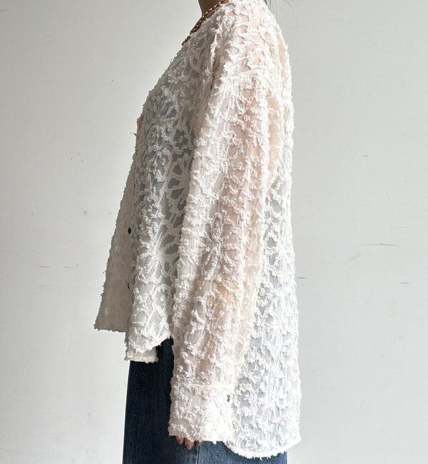  「【WEB限定】ジャガードパフスリーブシャツ」|シャツ・ブラウス|