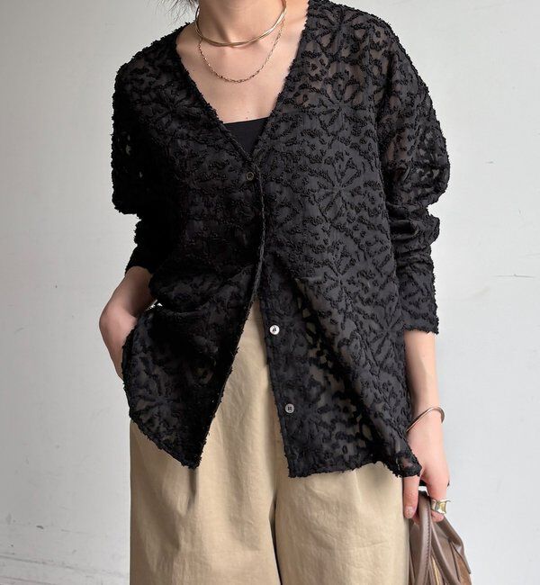  「【WEB限定】ジャガードパフスリーブシャツ」|シャツ・ブラウス|