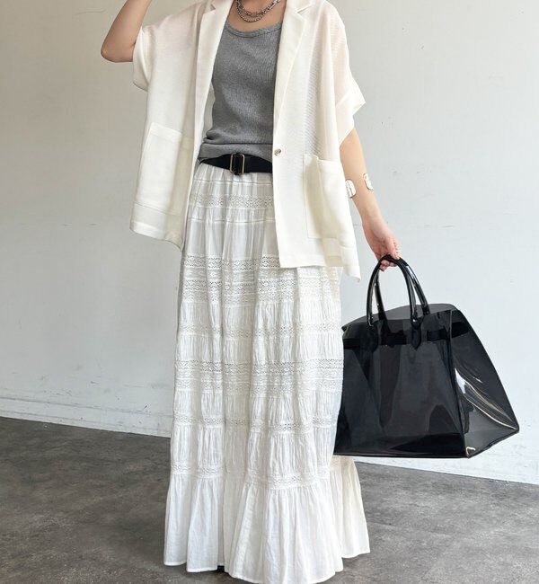  「GOLD1つボタンメッシュ半袖ジャケット」|テーラードジャケット|