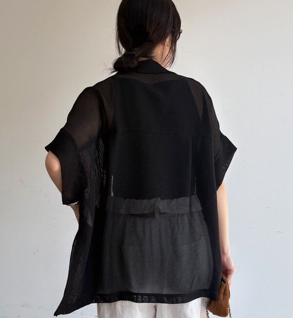  「GOLD1つボタンメッシュ半袖ジャケット」|テーラードジャケット|