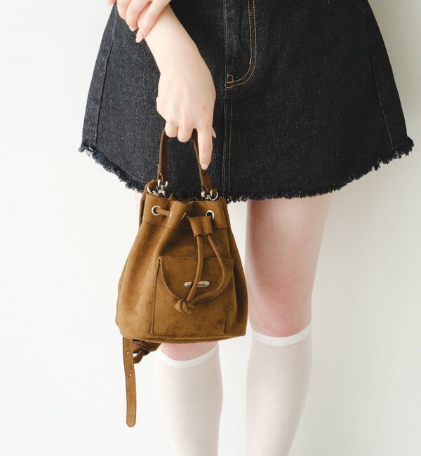  「【4色展開】スエードミニバッグ」|トートバッグ|