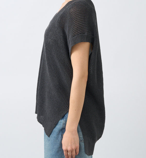  「【ウォッシャブル】ギマコットンニットベスト」|ニット・セーター|