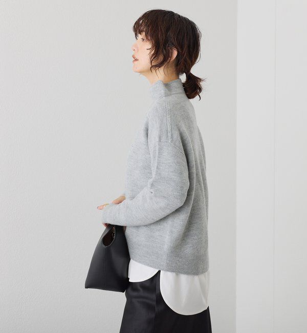  「【5色展開/万能トップス】ウール100NEWボトルネックニット」|ニット・セーター|