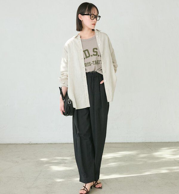  「予約【名品/サイズ展開あり】リネンワイドシャツ」|シャツ・ブラウス|