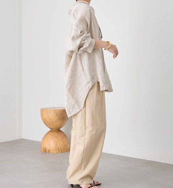  「予約【名品/サイズ展開あり】リネンワイドシャツ」|シャツ・ブラウス|