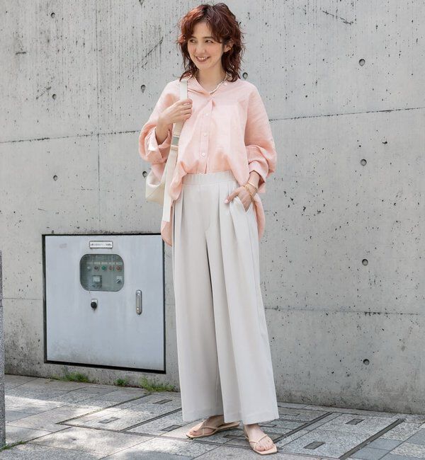  「予約【名品/サイズ展開あり】リネンワイドシャツ」|シャツ・ブラウス|