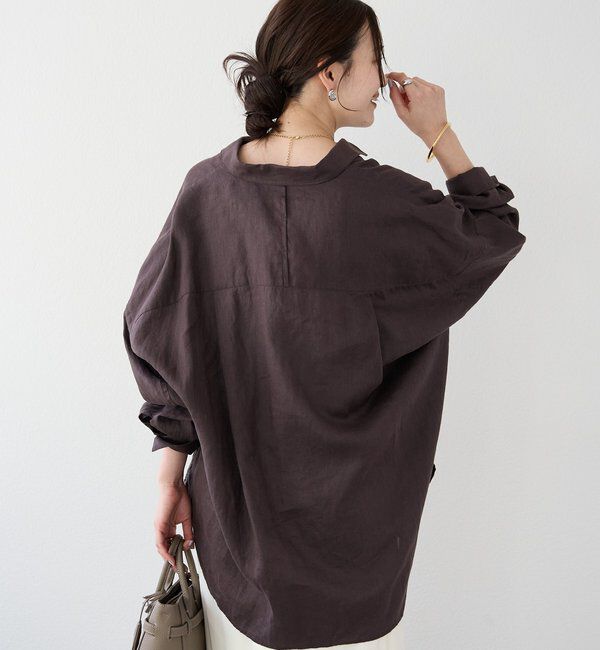  「予約【名品/サイズ展開あり】リネンワイドシャツ」|シャツ・ブラウス|