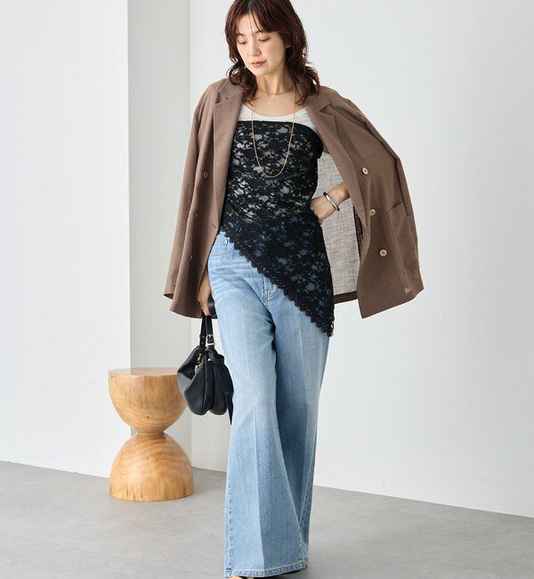  「予約【トレンド感抜群！】レースサンカクストール」|ストール|