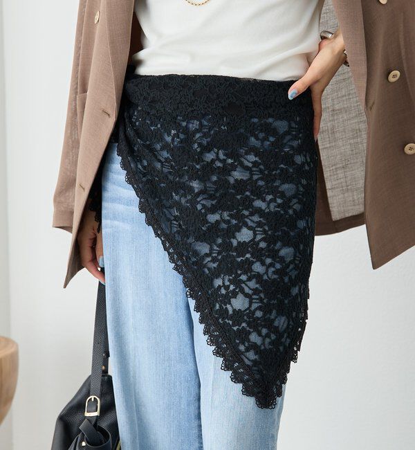  「予約【トレンド感抜群！】レースサンカクストール」|ストール|