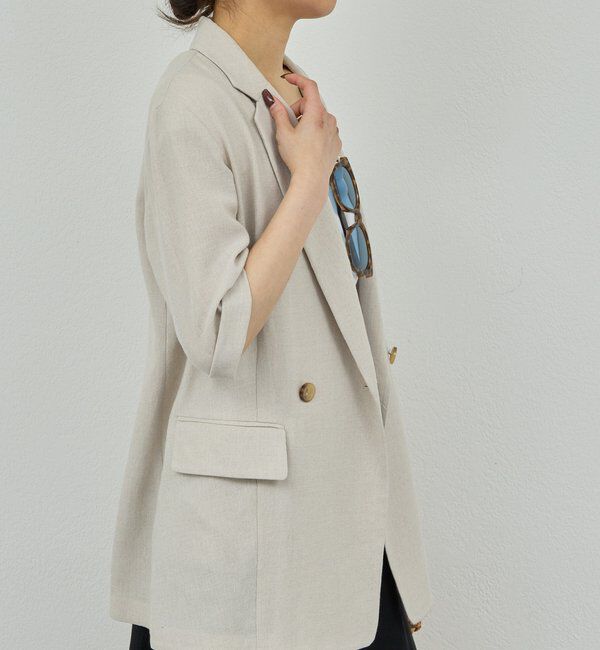  「【2サイズ展開】【大人気アイテムが今年も登場】ハーフスリーブジャケット」|テーラードジャケット|