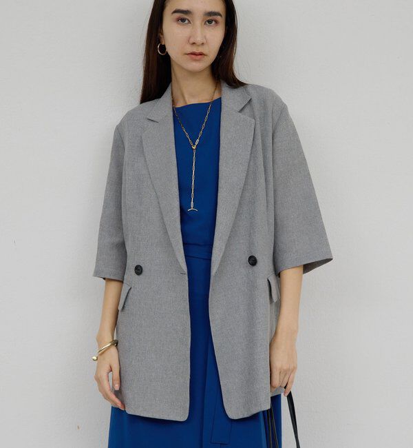  「【2サイズ展開】【大人気アイテムが今年も登場】ハーフスリーブジャケット」|テーラードジャケット|