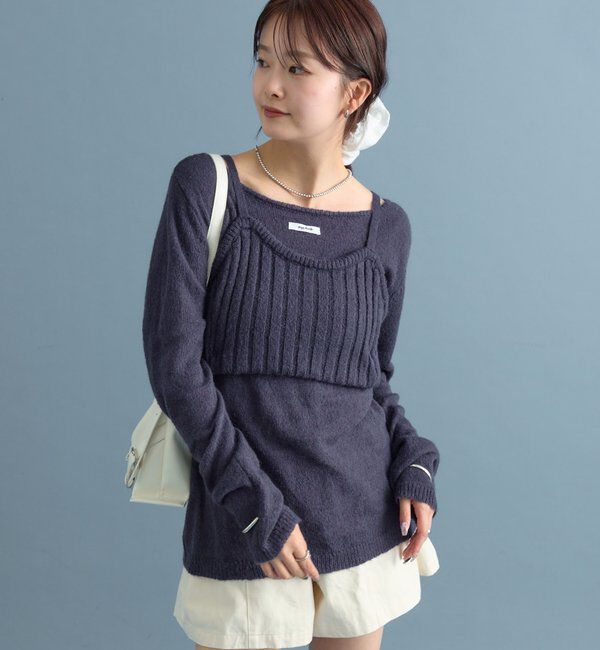  「シアーニットビスチェSET」|ニット・セーター|