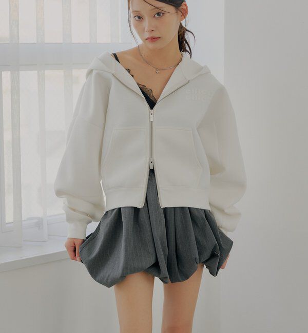 「【セットアップ対応】Wジップボリュームスリーブフードパーカー」|パーカー|
