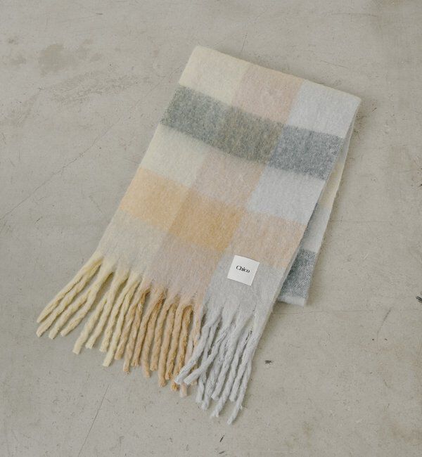  「ボリュームチェックストール/マフラー」|マフラー|