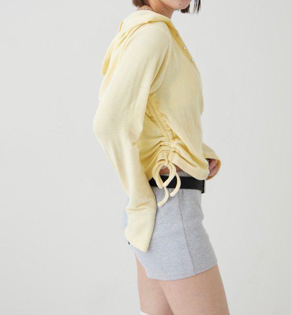  「スタッズリブカシュクールフーディ」|パーカー|