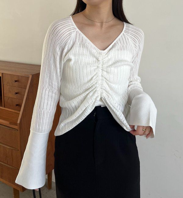  「フロントギャザーニット」|ニット・セーター|