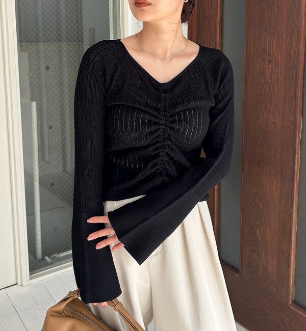  「フロントギャザーニット」|ニット・セーター|