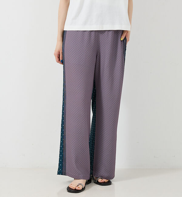 collex「小紋ミックス柄サテンパンツ」|その他|グレー