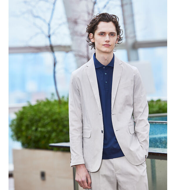 ABAHOUSE「【セットアップ対応】COOL DRYMAX ジャケット」|テーラードジャケット|グレージュ