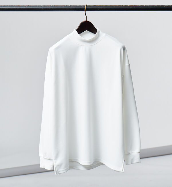 ABAHOUSE「【AH ABAHOUSE】ジョーゼット モックネック カットソー / 長袖Tシャ」|Tシャツ・カットソー|ホワイト