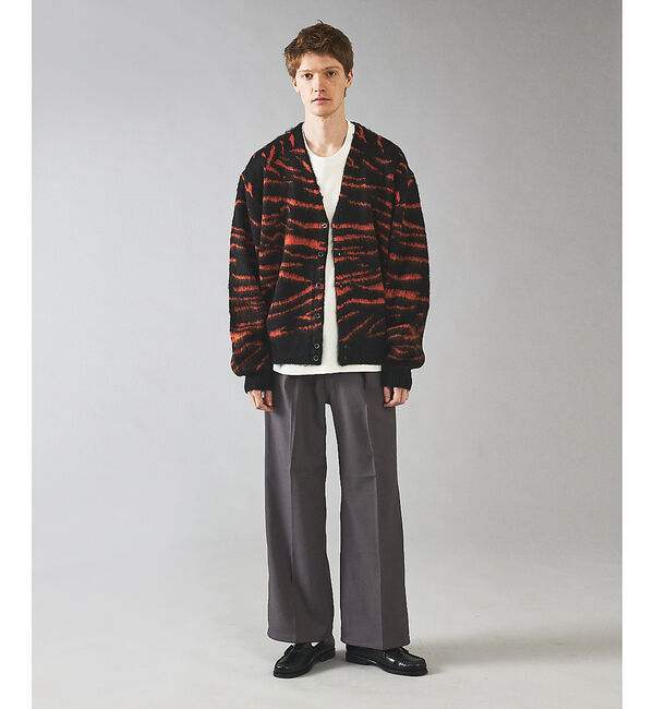 ABAHOUSE「【PENNEYS/ぺニーズ】TIGER PATTERN SHAGGY CARDI」|カーディガン|