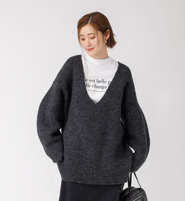 Rouge vif「畦ニット チュニック」|ニット・セーター|