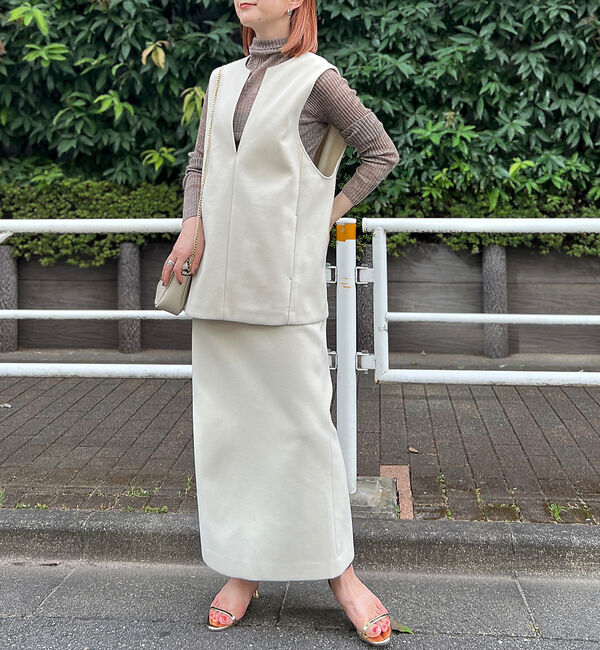 Rouge vif「【セットアップ対応】メルトンタイトスカート」|スカート|