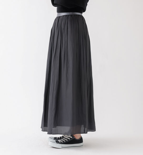 Rouge vif「グロスデシンゴムギャザースカート」|スカート|