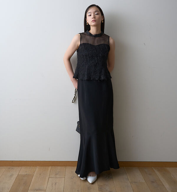 Rouge vif「【一部店舗限定】シアーミックスペプラムブラウス」|シャツ・ブラウス|