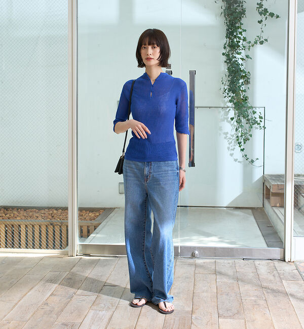 Rouge vif「両畦スリットシアーニットプルオーバー」|ニット・セーター|