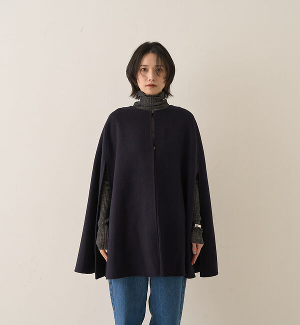 Rouge vif「【ウールSuper110&rsquo;s】リバーマントコート」|ノーカラーコート|