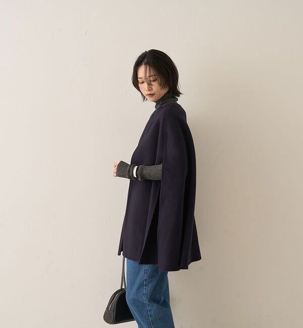 Rouge vif「【ウールSuper110&rsquo;s】リバーマントコート」|ノーカラーコート|