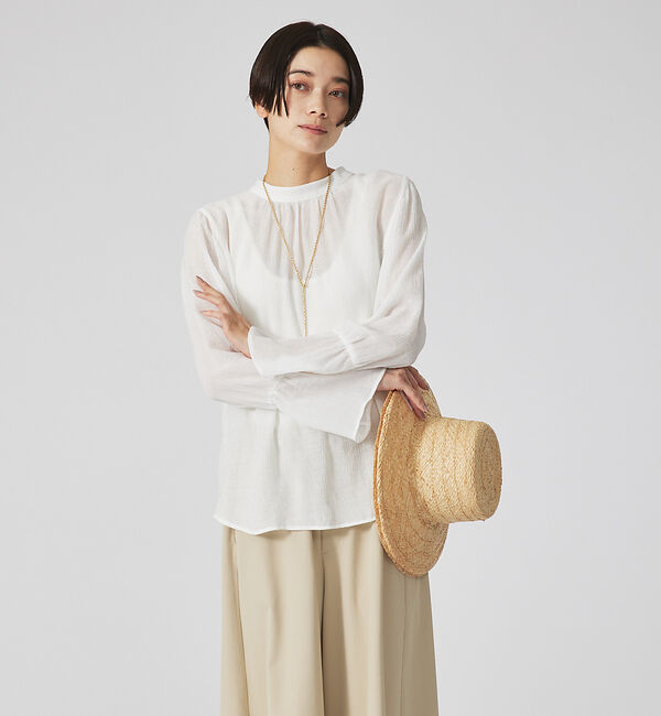 qualite「クレープブラウス」|シャツ・ブラウス|