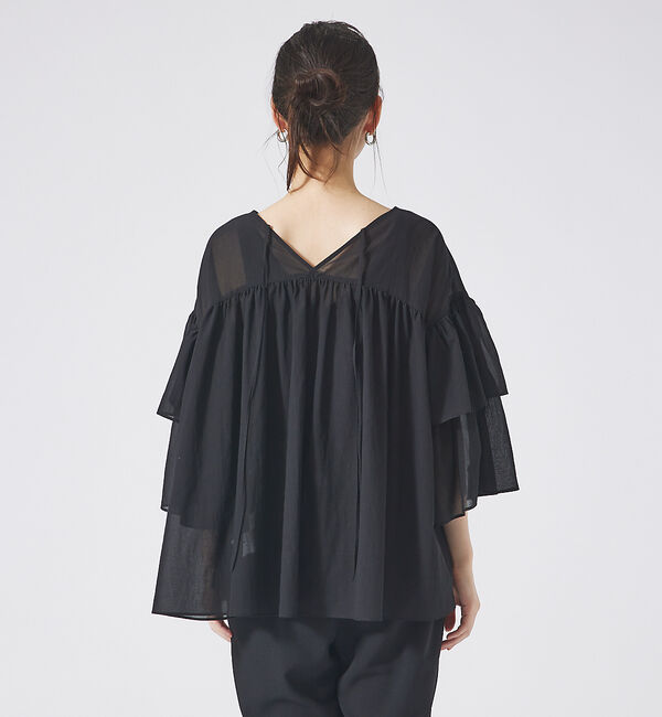 qualite「【2WAY】シフォンフリルブラウス」|シャツ・ブラウス|