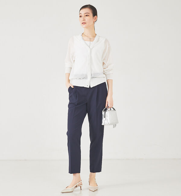 qualite「サッカーストライプタックテーパードパンツ」|その他|