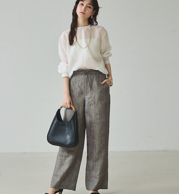 qualite「【セットアップ対応】ラメリネンドロストパンツ」|その他|