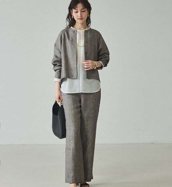 qualite「【セットアップ対応】ラメリネンドロストパンツ」|その他|