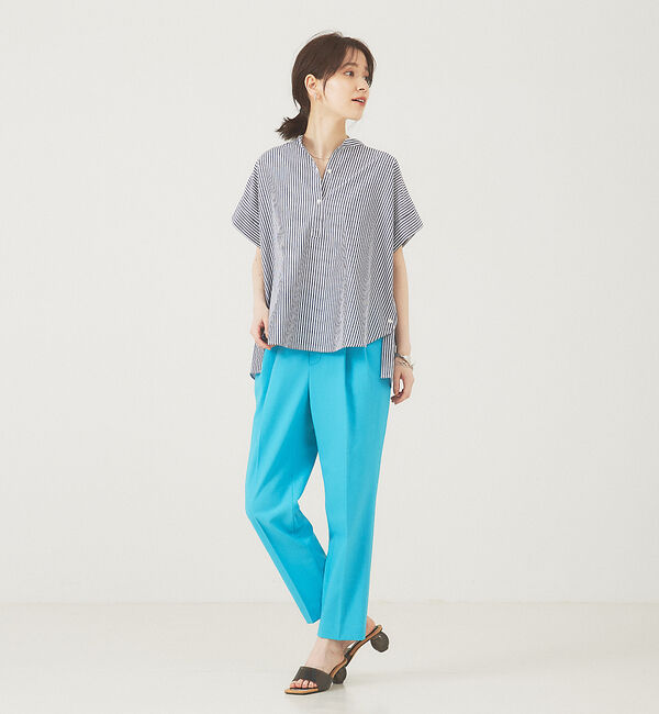 abahouse mavie「【感嘆】ドライタッチ・タックテーパードパンツ」|その他|