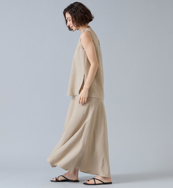 Liesse「レーヨン/リネンノースリーブプルオーバー」|シャツ・ブラウス|