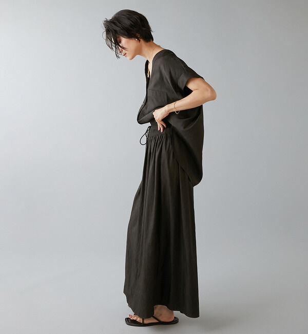 Liesse「フレンチスリーブギャザーブラウス」|シャツ・ブラウス|