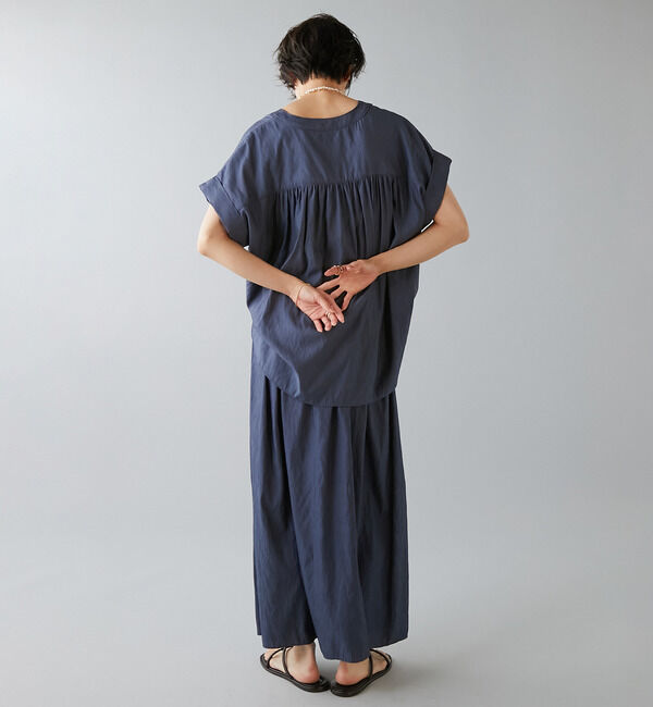 Liesse「フレンチスリーブギャザーブラウス」|シャツ・ブラウス|